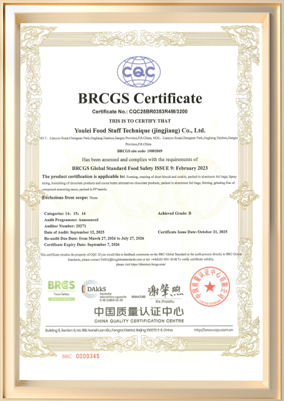 Certifikát BRCGS